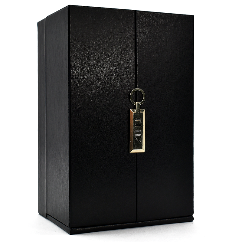 Custom Black Leather Perfume Fragrance Package Cologne perfume Collection Gift Packaging Box Designs