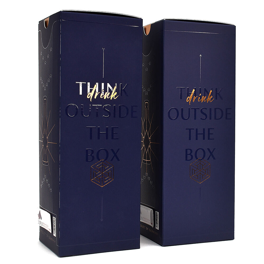 Personalized Mini Wine Box Custom Wedding Favor Party Gift Packaging with Spot UV finish