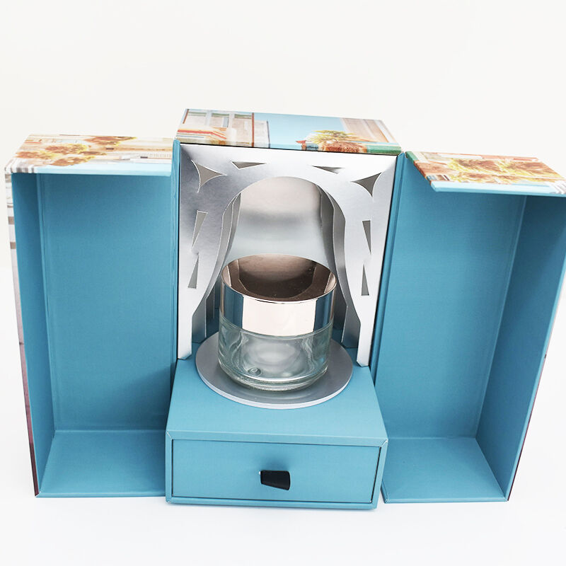 Custom Double Door Open Gift Box Creative Display Box Rotatable Tray