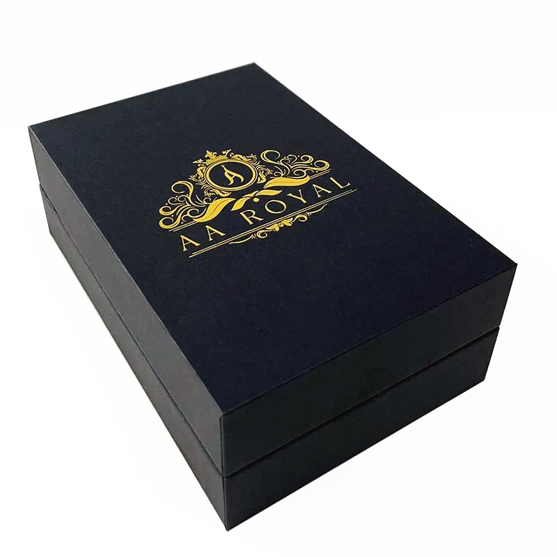 Kemasan kardus mewah kustom dengan penutup magnetik, lapisan satin, dan kertas daur ulang untuk set parfum, minyak esensial, serta produk kecantikan