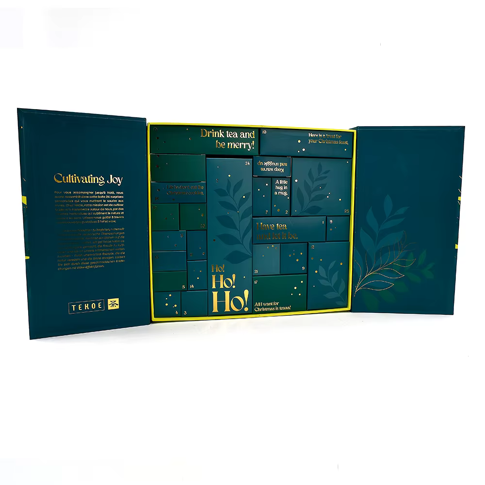 Recyclable Rigid Gift Packaging Luxury Digital Printing Surprise Blind Box Custom Advent Calender Christmas Box supplier