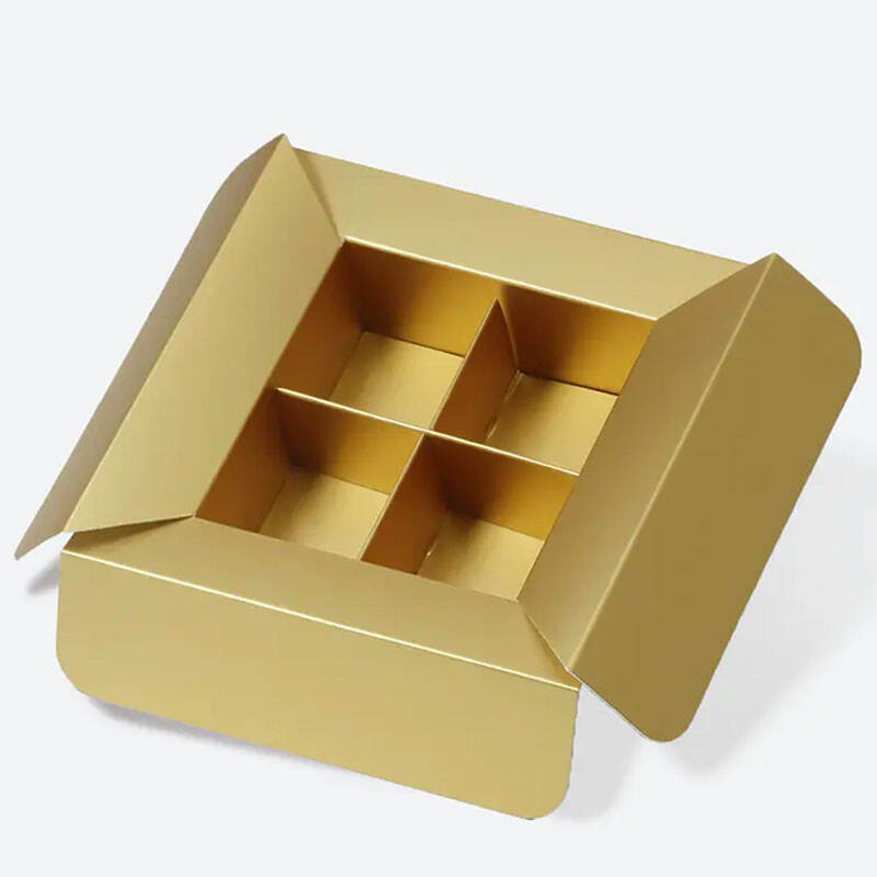 Custom Divider for Chocolate Sweet Assortment Food Grade Gold Silver Card Tray