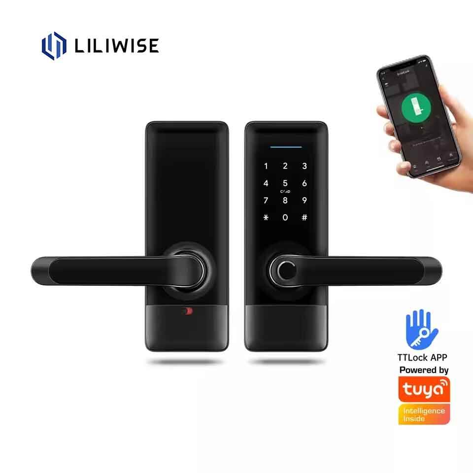 Liiwise intelligens biometrikus ujjlenyomat-kilincs ajtózár Wifi APP Control_H1 alkalmazással