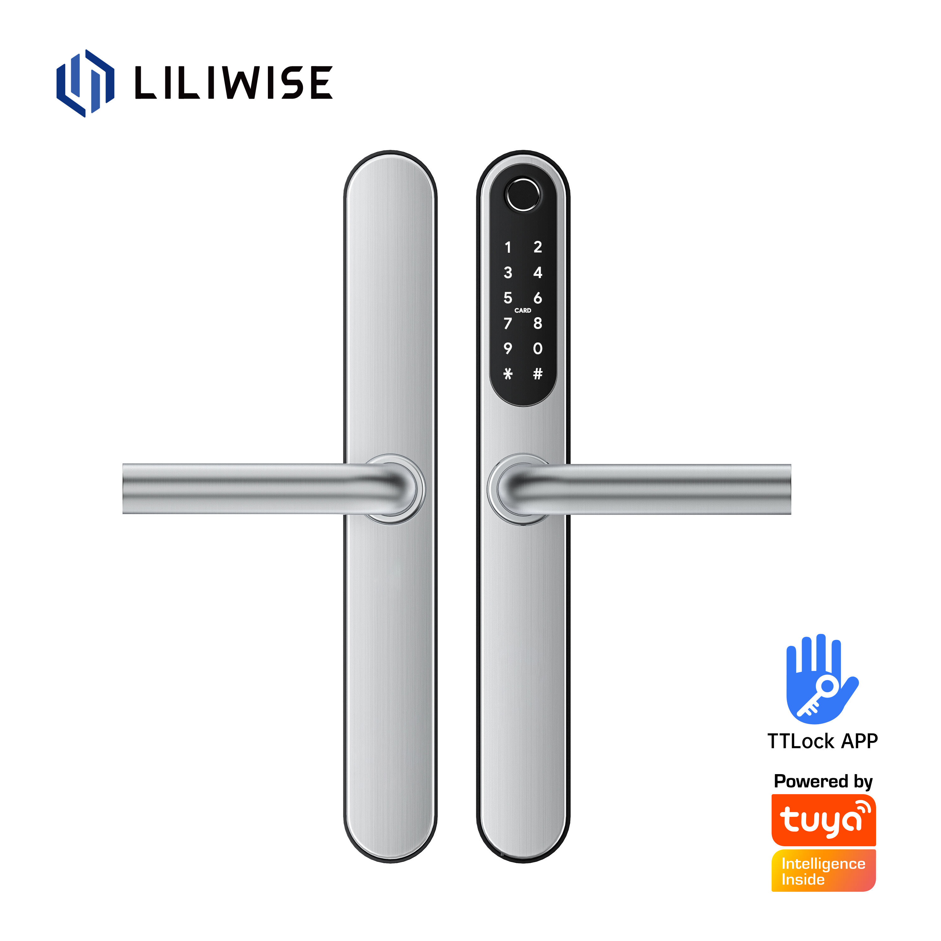 Smart Lock Ttlock Tuya APP Digital Fingerprint Lock for Aluminum door 