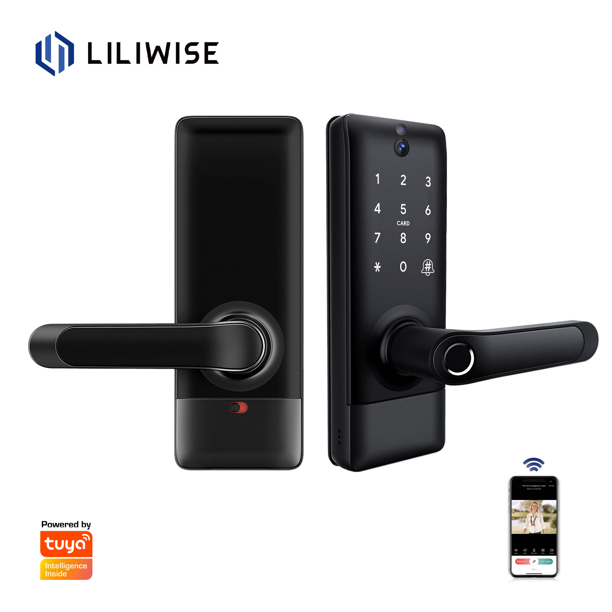 Smart Door Lock with Camera And DoorBell Tuya Zigbee APP With 