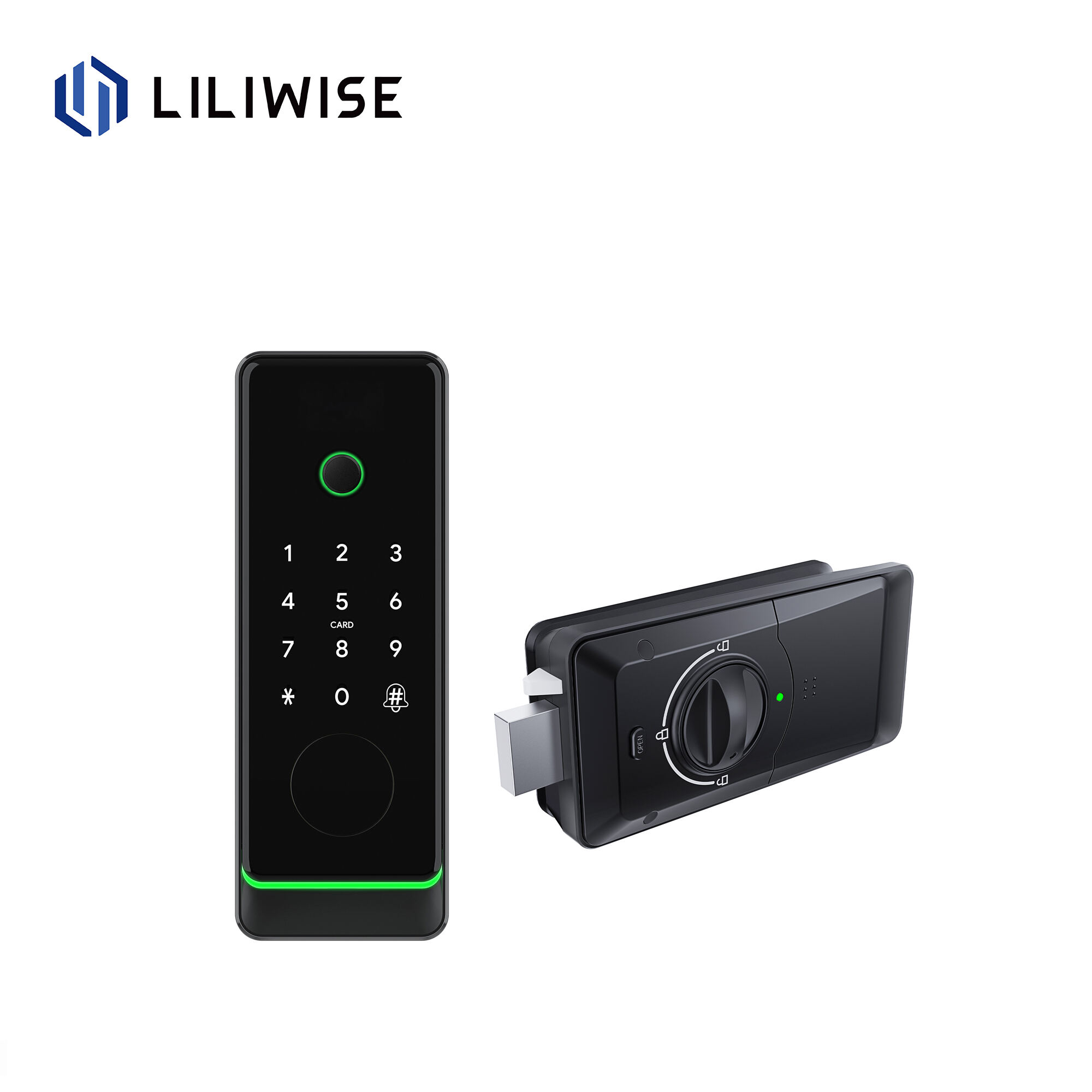 Ηλεκτρονικό πληκτρολόγιο Liliwise Keyless Entry Smart Rim Lock με Google Home και Alex