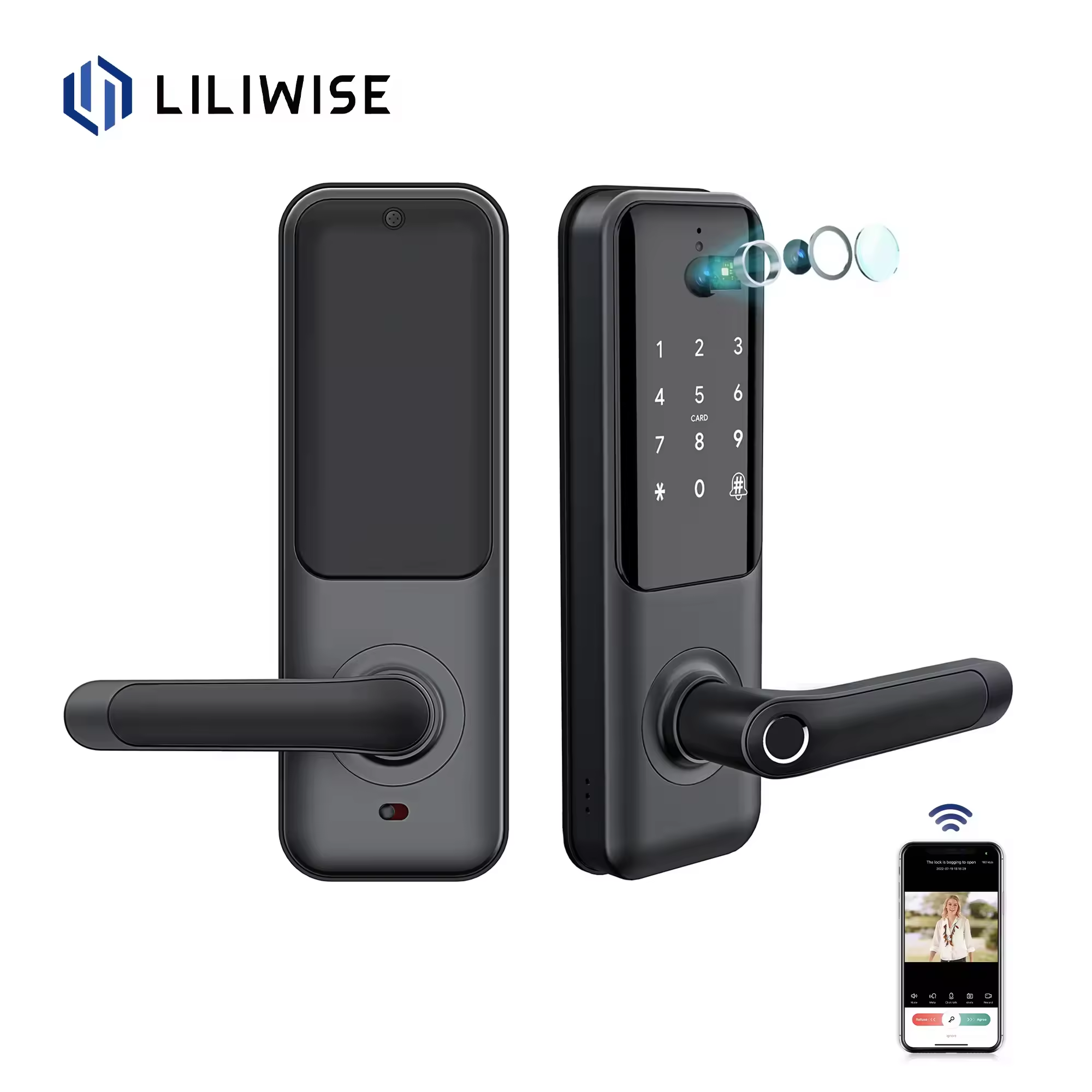 Key-Free Lock with Camera with Smart Entry System for Home Apartment_H3 