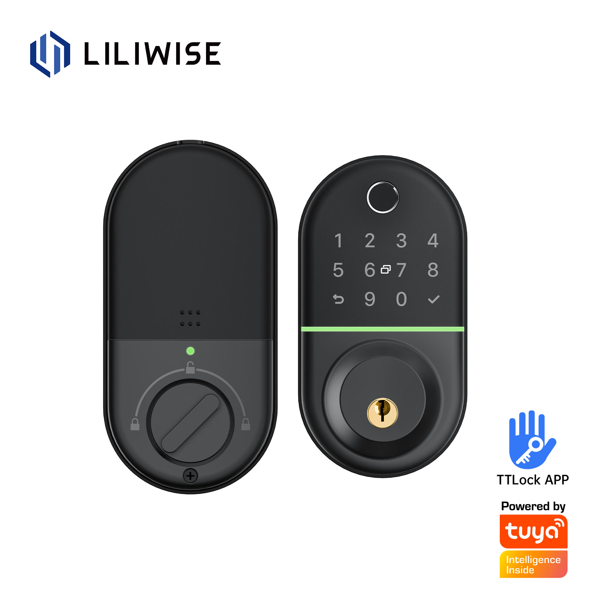 Serrures intelligentes Liliwise Deadbolt 2024 avec codes d'accès personnalisés multi-utilisateurs