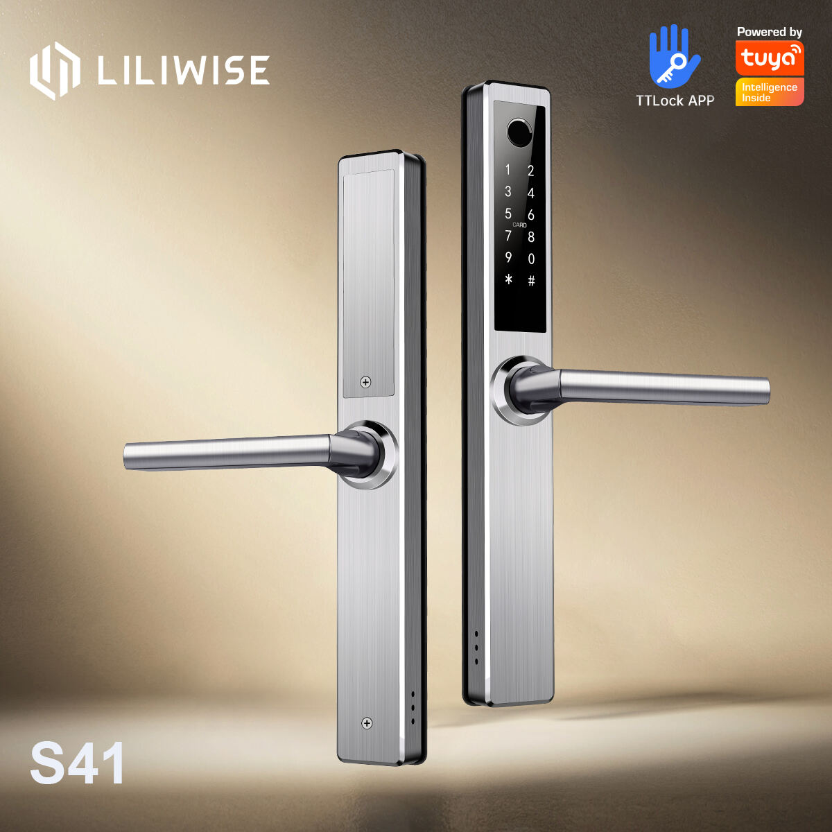 Bluetooth Electronic Slim Smart Door Handle Locks for Home Office Apartment_S41