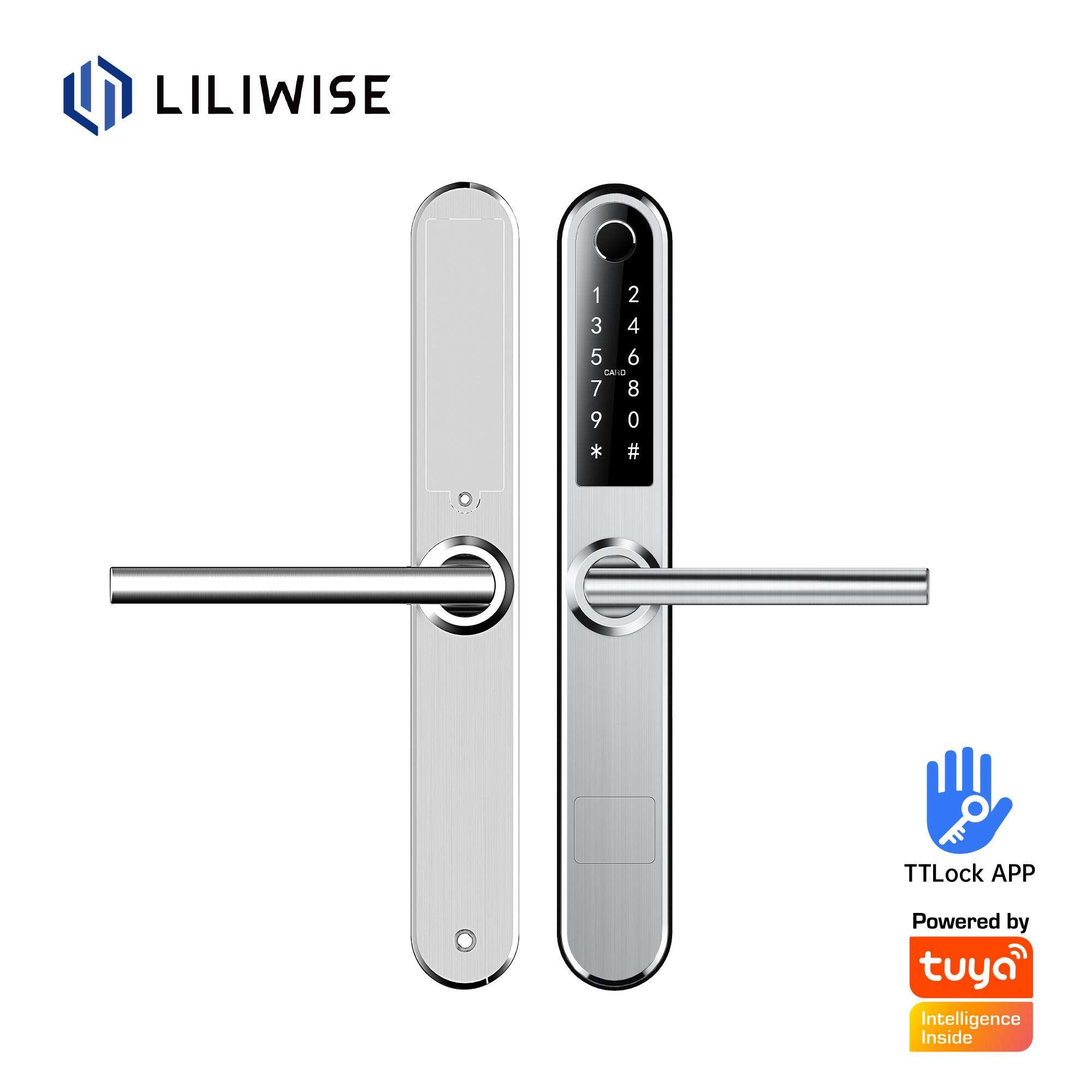 Fingerprint Front Smart Lock Whth Handle for Narrow Aluminum/Sliding Door_S31