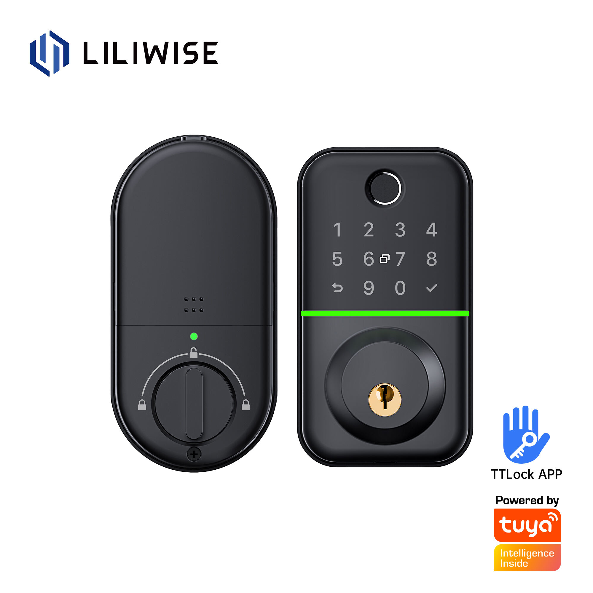 Wifi Fingerprint Smart Lock Deadbolt za lesena/varnostna/kompozitna vrata_T17