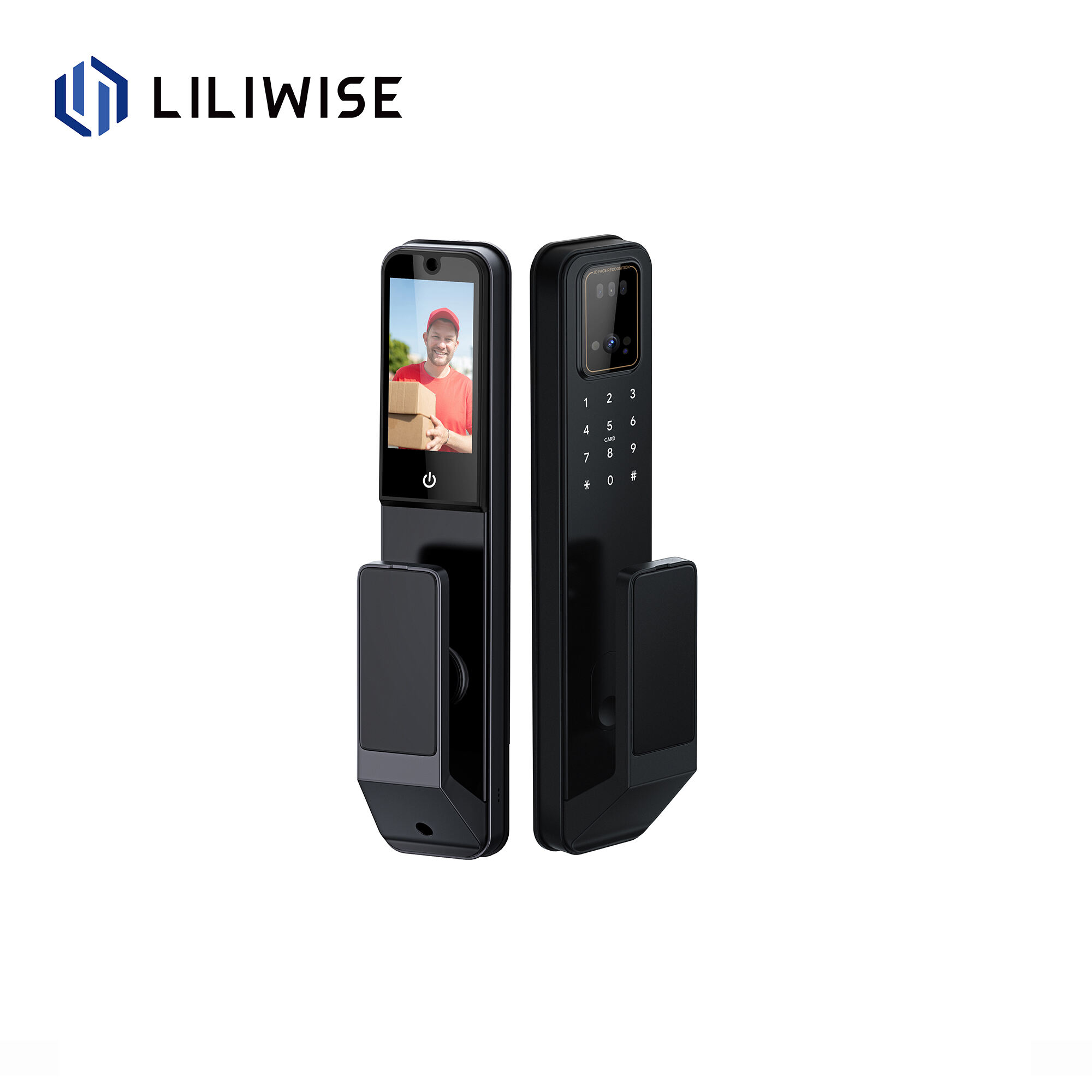 Security Face Recognition Smart Screen Door Lock with Wi-Fi Fingerprint Access