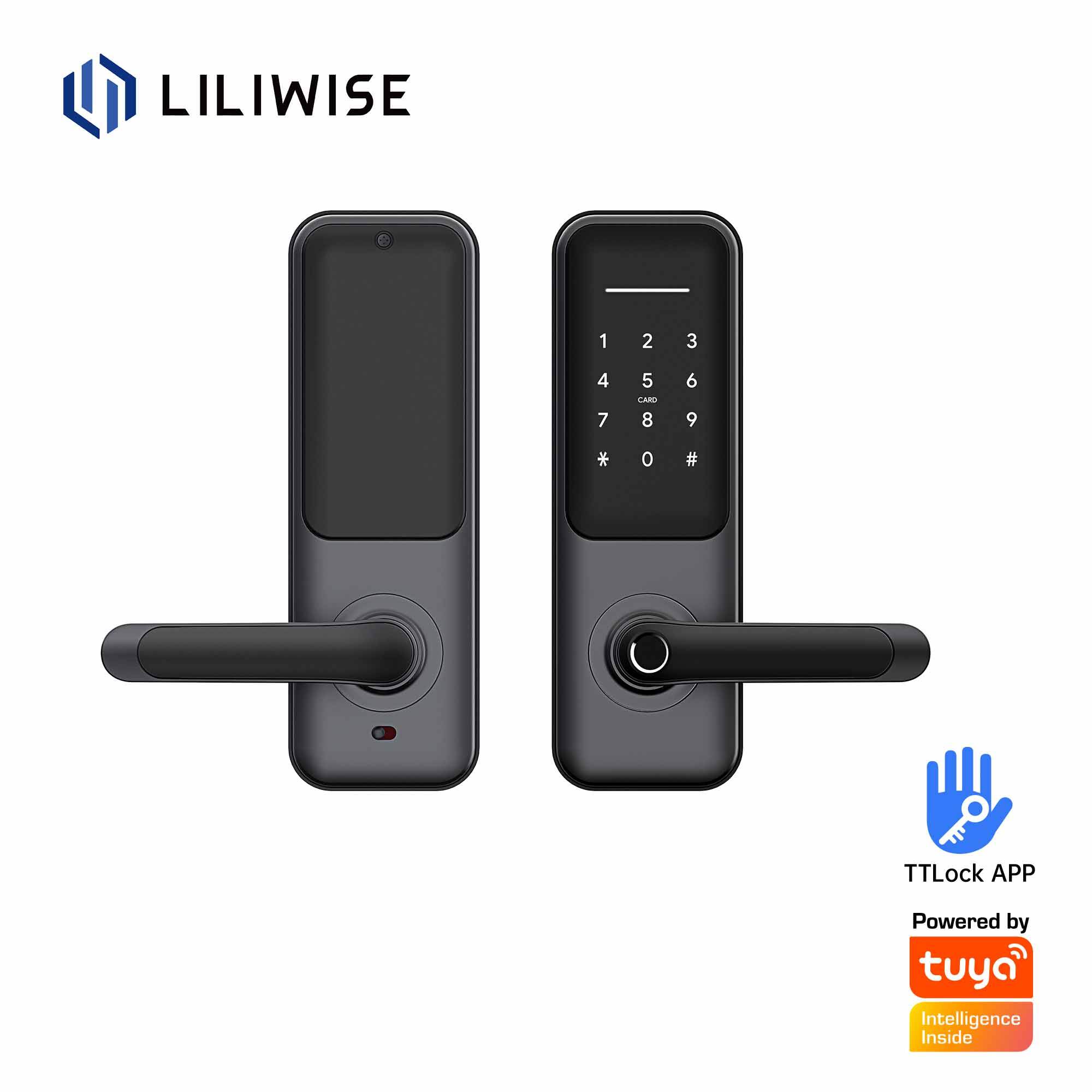 Bluetooth Front Door Lock with APP/Voice Control OEM/ODM/Wholesale Black_H3