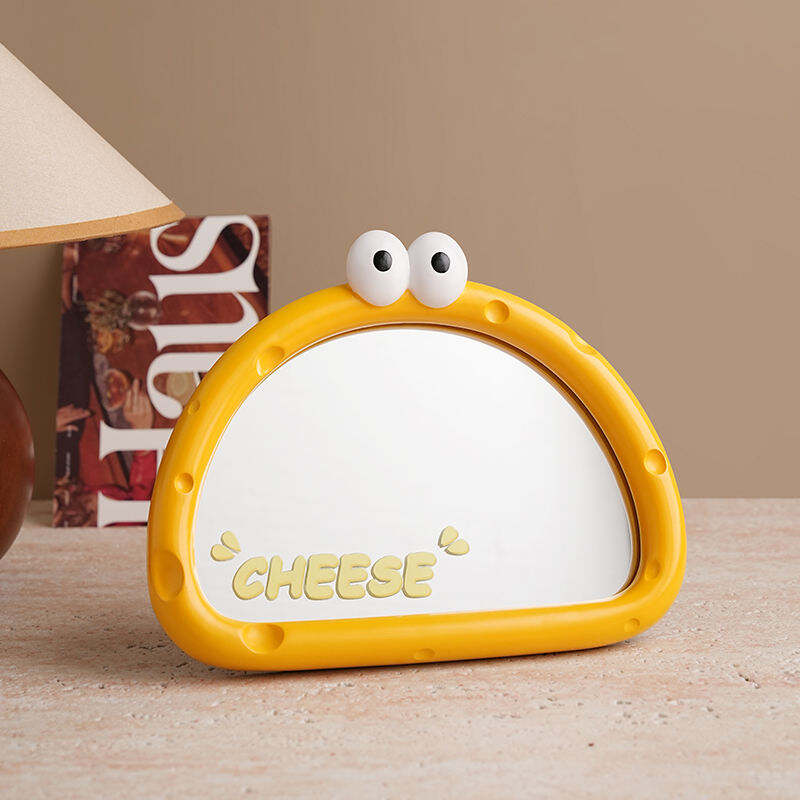 Beauty Creative Cute Cartoon Simple Bedroom Desktop Dresser Can Stand Home Girls Dormitory Desktop Mirror