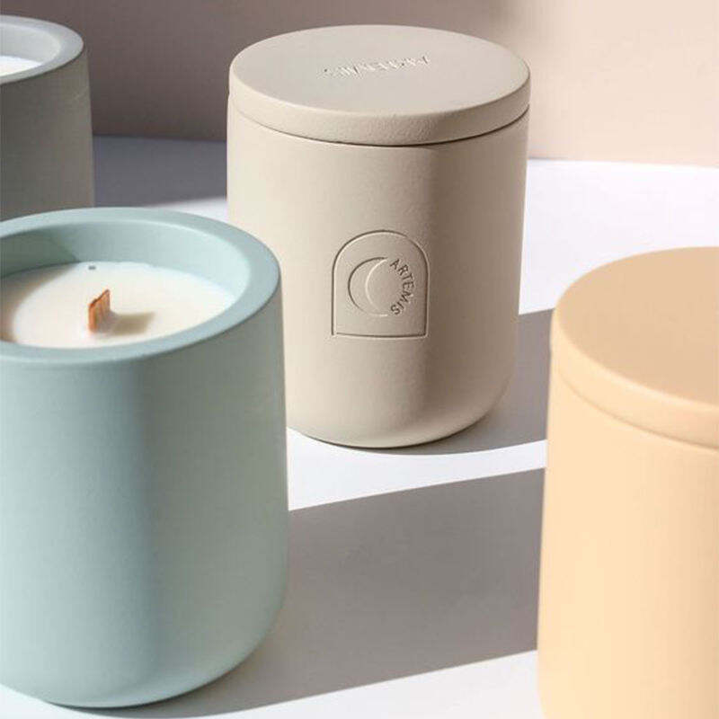 Luxe Aangepast Logo Keramiek Pot Natuurlijke Plantenolie Zuivere Soja Was Geurkaars Met Geschenkdoos
