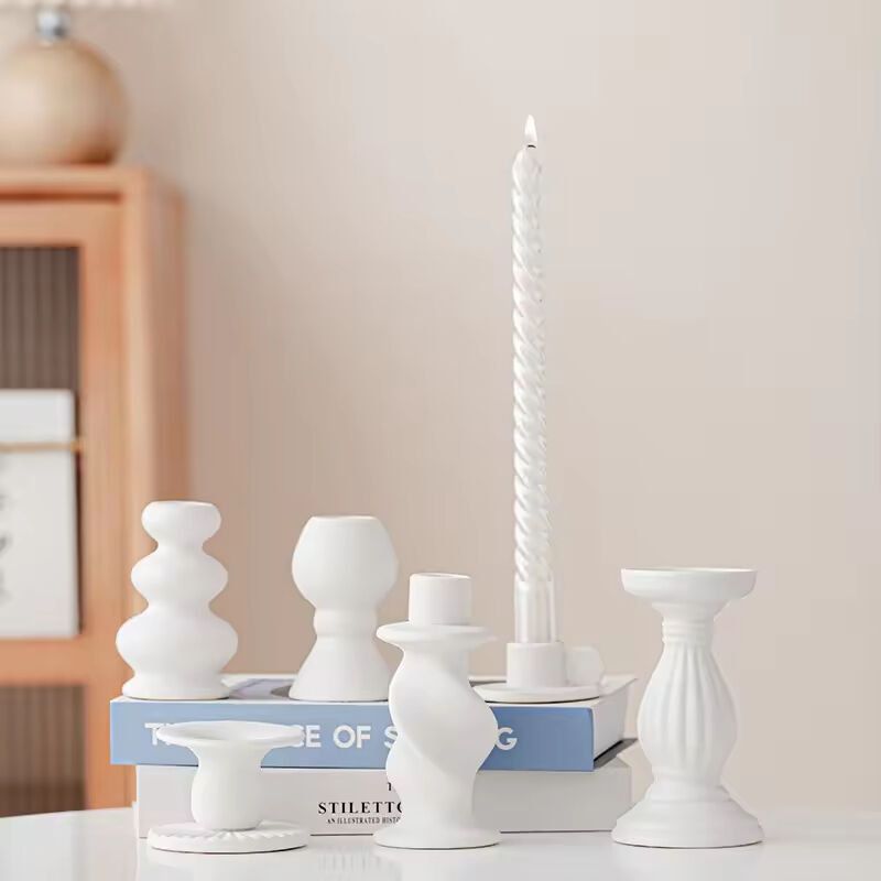 Original Ceramic Candle Holder Photo Props Ins Nordic Hotel Homestay Living Room Home Decoration Ornaments