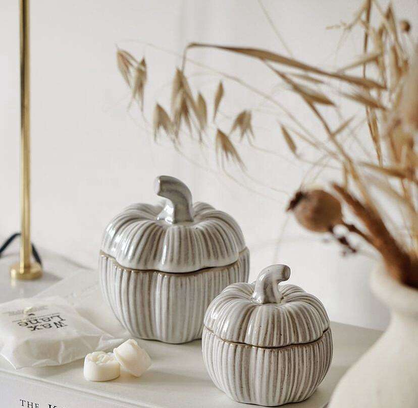Christmas Latest Decorative Creativity Pumpkin Shaped Handmade Ceramic Gift Ceramic ornaments home decor