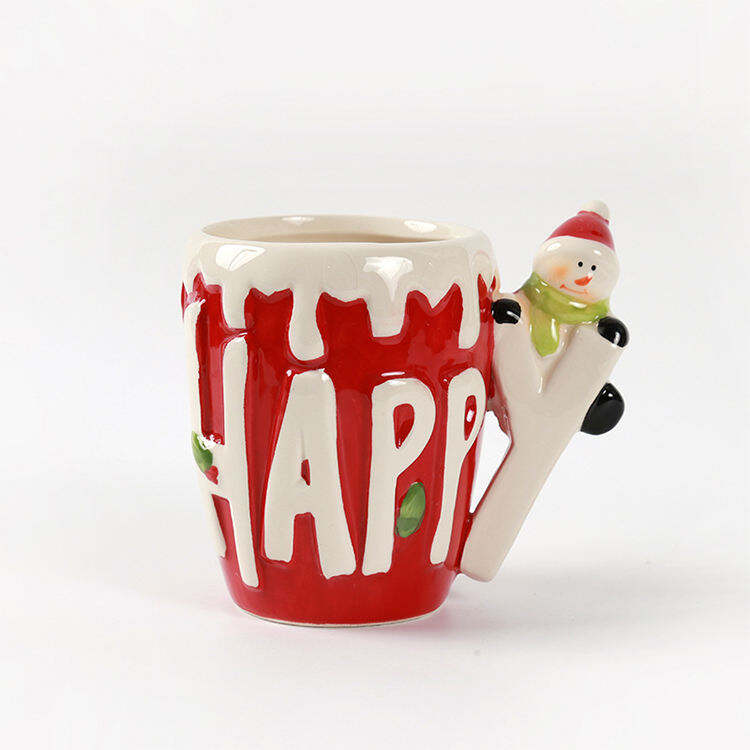 Beliebte Weihnachtsdekoration Weihnachtsmann-Keramiktasse Milchtasse für die Weihnachtsdeko zu Hause