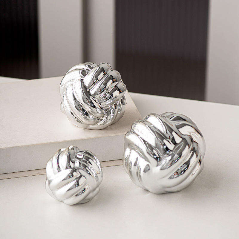 Light Luxury Modern Ceramic Line Texture Ornament Nordic Style Home Living Room Desktop Decoration Ornament