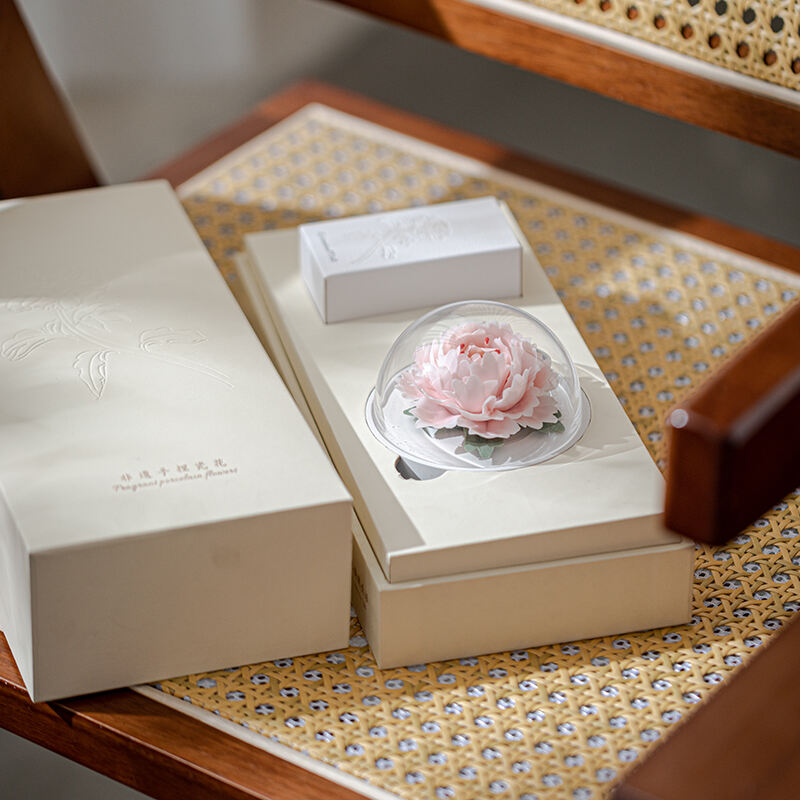 Porcellana Bianca Dehua Modellata a Mano, Fiore Non-ereditario per Ragazze, Regalo per l'Ambiente di Vita, Diffusore d'Aromi Senza Fiamma, Regalo