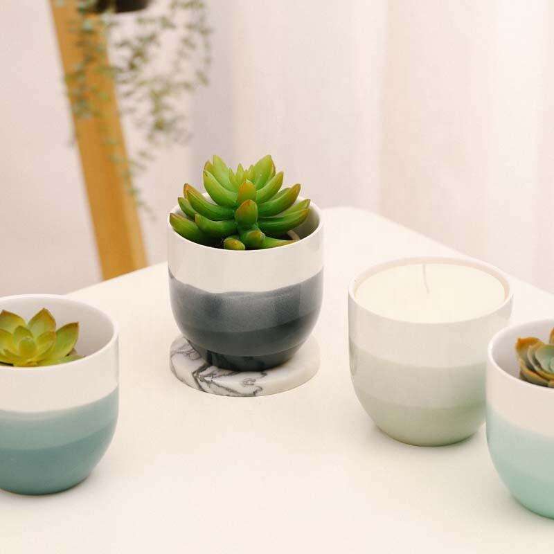 Matte Indoor Mini Flower Pot Ceramic Succulent Pot Modern Home Decoration Christmas Nordic Plants Pot