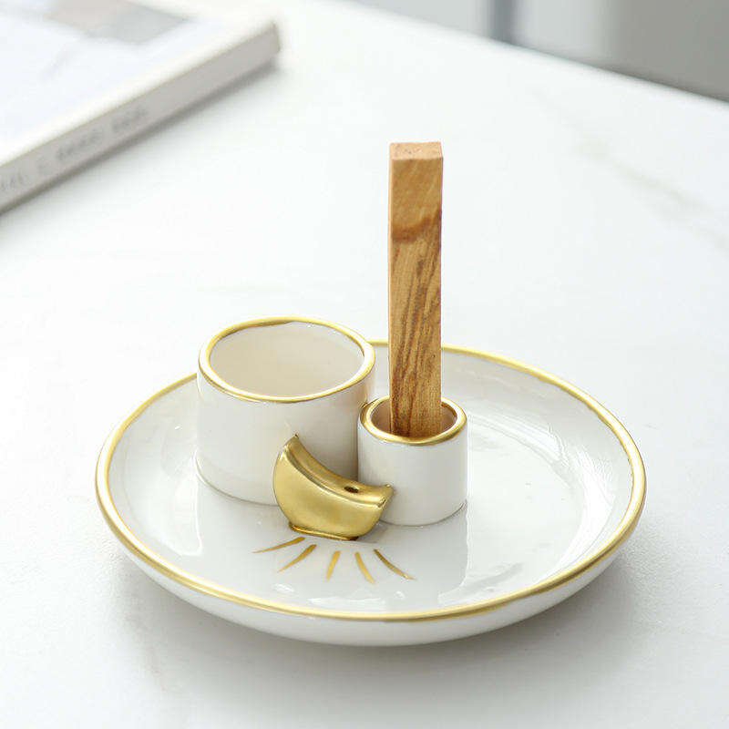 Đồ gốm tôn giáo Giữ trầm hương Đốt nhang cho Giá đỡ thảo mộc thơm Giá đỡ nến để đốt thảo mộc và nến