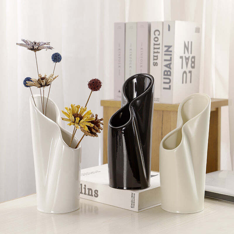 Individuell gestaltetes dekoratives Vase modern elegant Büro Schreibtisch Wohnzimmer Wohnzimmerschmuck Keramikvase Blumen vase