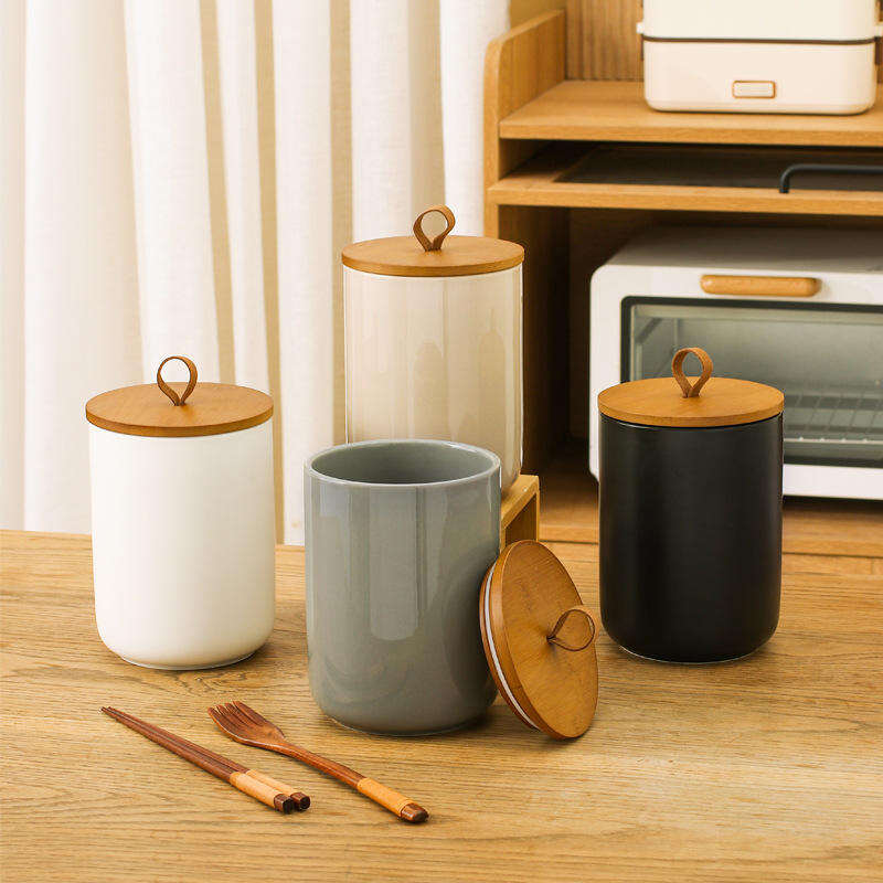 Ceramic Jars Household sealed Jars Tea Jars Large Jars  Kitchen Grain Storage Jars  Storage Jars Coffee Jars