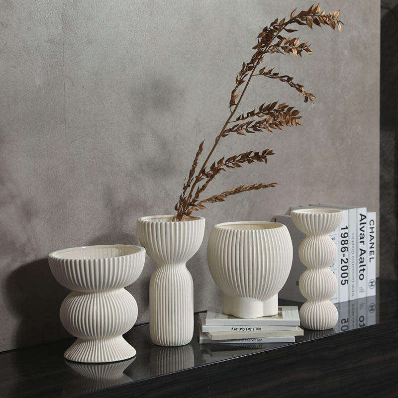 Leben Minimalistisch Skandinavische Keramikvase Heim Hochzeits-Schmuckdekoration Porzellanvasen Wohnzimmerschmuck