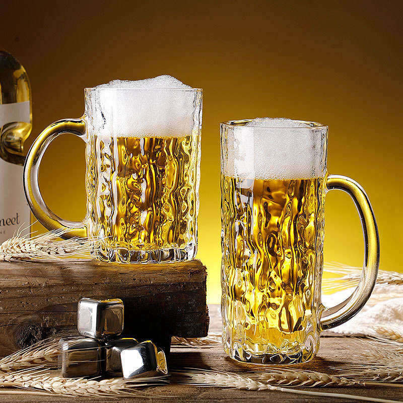 Factory Wholesale Party Round Shape 16oz Custom Beer Mugs Glasses Beer Mug With Handle