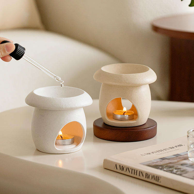Pembakar Lemak Keramik Penyampang Lilin Minyak Esensial Pembakar Incens Penghisap Aroma Furnitur Hiasan Rumah