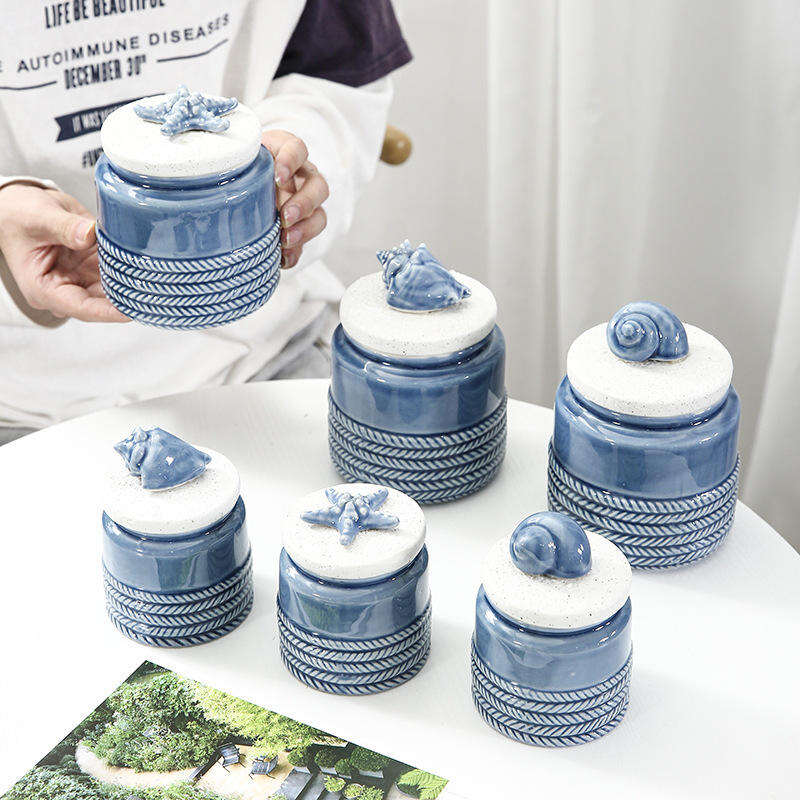 Beautiful Design Kitchen Use Storage Jar Ceramic Jar Home Appliance Cooking Jar