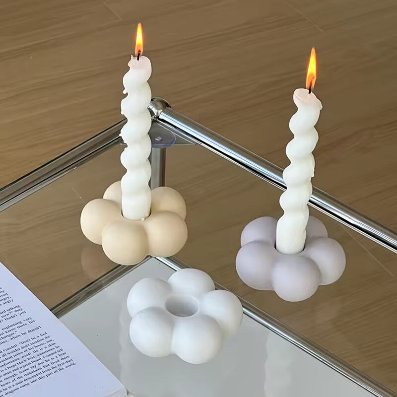 Ceramic Candle Holder Para sa Bahay at Kasal na Dekorasyon Candelabra para sa Dekorasyon ng Bahay na May Kulay na Kandelero