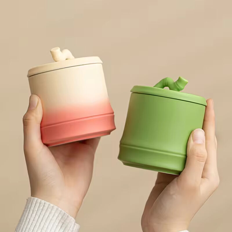 260g Candle Containers Ceramic Incense Burner Ceramic Christmas Jars with Lid Decorative  Candle