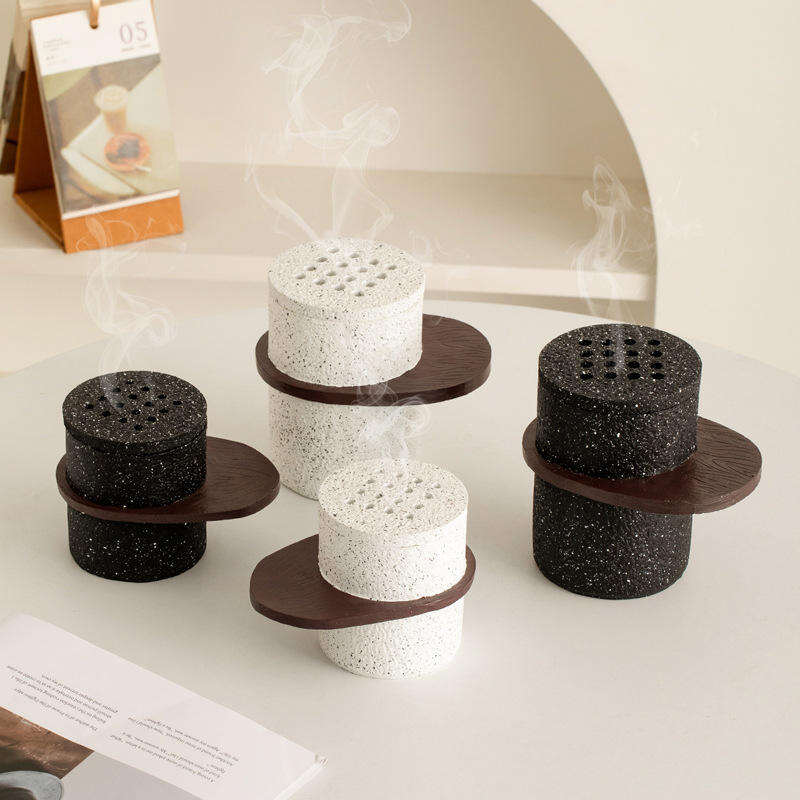 New Middle Eastern Style Drum Shape Ceramic Incense Burner Arabic Incense Burner Modern Design Incense Burner