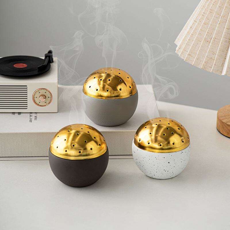 Modern Creative Light Luxury Simple Cross-Border Handheld Aromatherapy Incense Burner Holder Spherical 