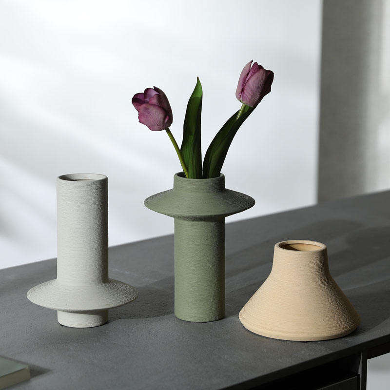 Modern Gefleckte Farbige Keramikvase Einfache Wohnzimmerschmuckstücke Wohnzimmer TV-Schrank Vase-Schmuckstücke