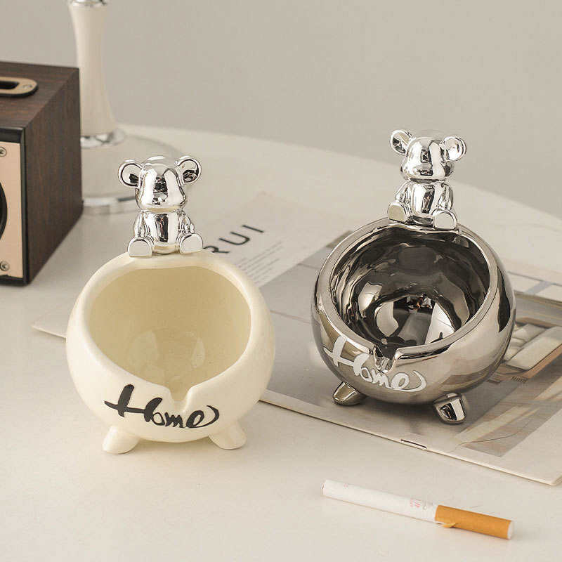 Nordic Style Ceramic Ashtray for Living Room Creative Coffee Table Decoration Personalized Trendy Fashion
