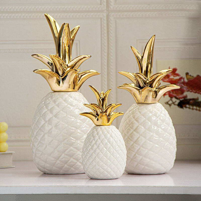Decor pentru Casă Modern Lux de Ceramica pentru Interiorul Casei Decor Simplu Alb de Ananas pentru Casă