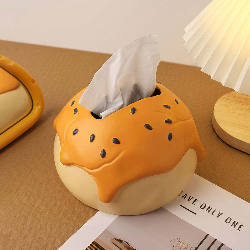 Creative Cartoon Egg Yolk Crisp Tissue Box Bedroom Bedside Decoration Ornaments