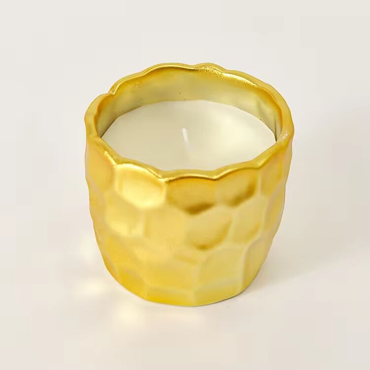  Luxury Home Decor Ceramic Candle Holder for Wax Gold Black White Silver Empty Bottle