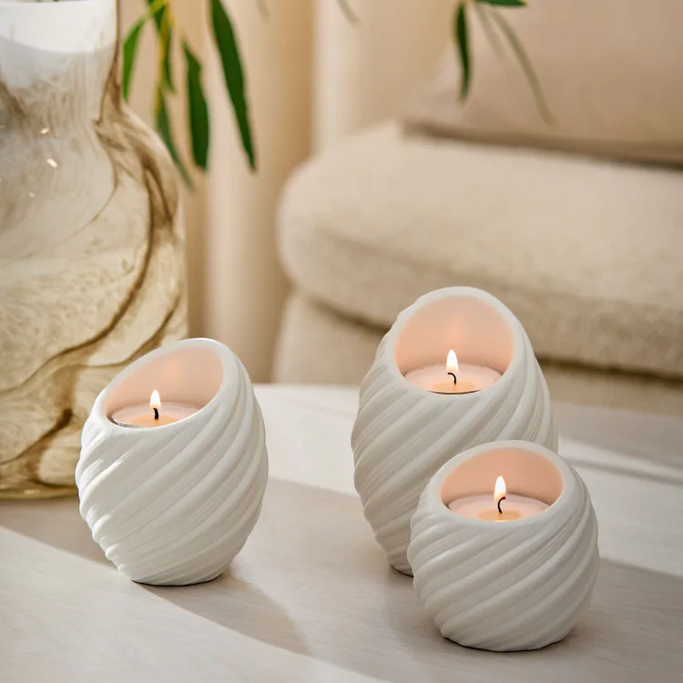 Nordic Wedding Decorative Candle Vessel Container Unique Design Modern Ceramic Empty Candle Jars
