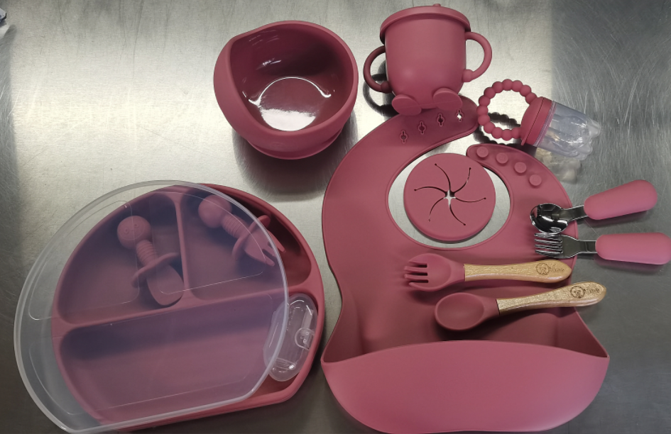 silicone baby feeding set 