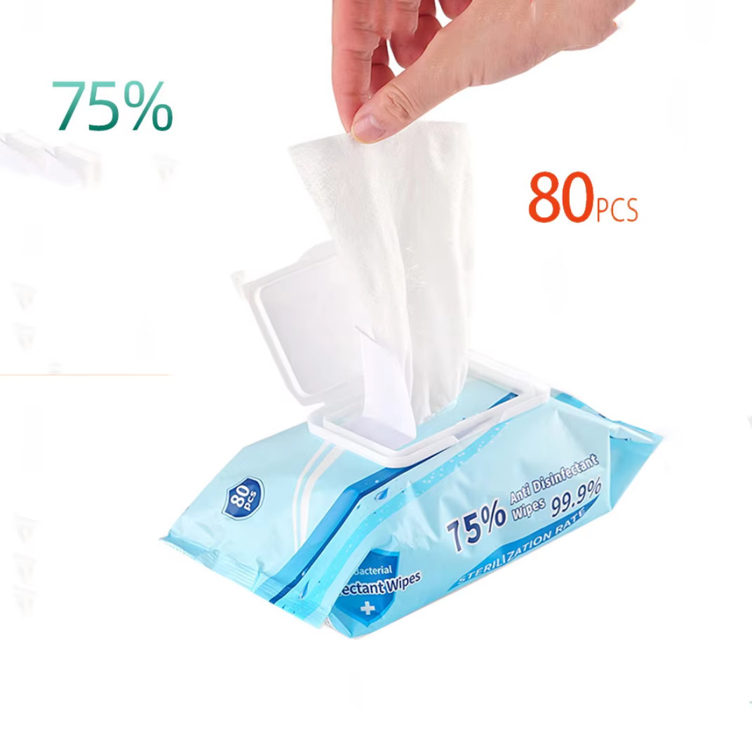 Best Price 75% Antibacterial Alcohol Wipes High Efficiency Hand Sanitizer Wipes for Car Wash Sterilization Rate 99.9%MOQ10000packs