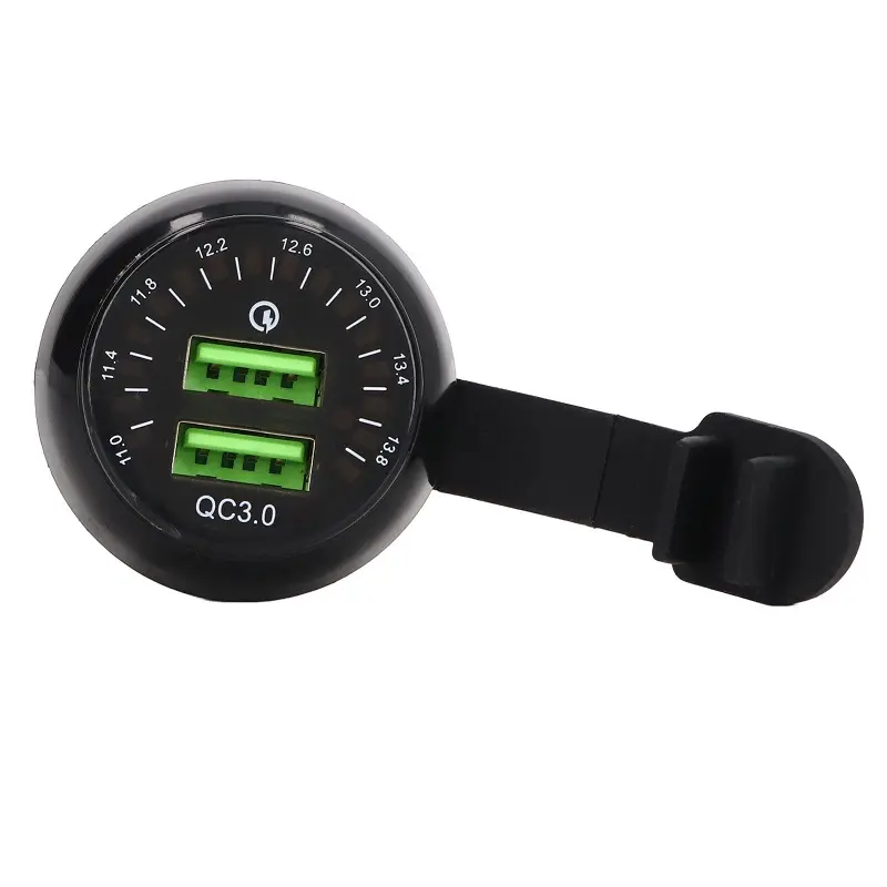 Quick Charge 3.0 Car Charger: 12V USB Socket with Voltmeter & Fast Charging