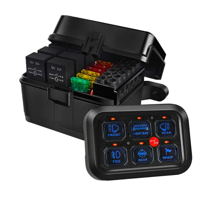 Bluetooth 6 Gang Switch Panel for Driving Light Accessories Controller