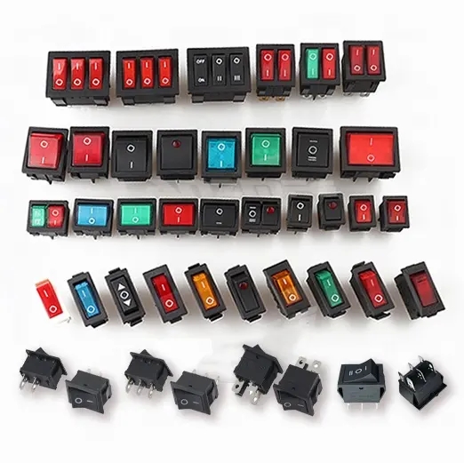 Rocker Switch: 12V/24V ON-OFF-ON, 3-5-6 Pin, LED, IP66 Waterproof