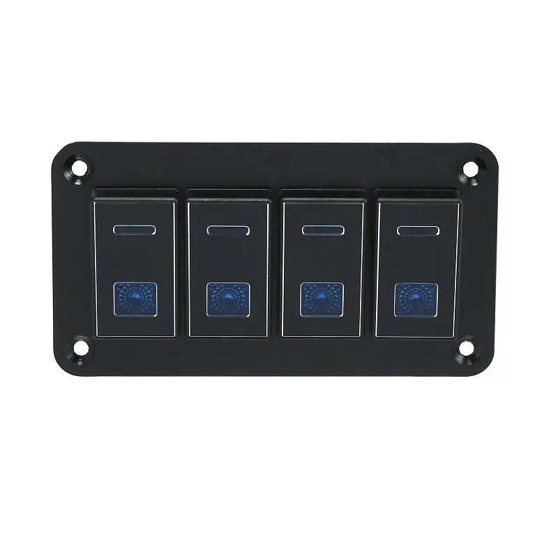 5pin led toggle rocker switch panel សម្រាប់រថយន្ត 12v/24v, នាវា, ទូក - 4 gang configuration