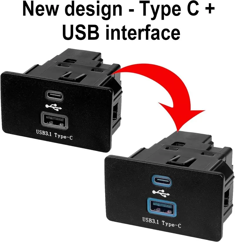 New Ford Sync3 Dual Media Hub, Type C 3.1 USB Replacement for 2018 F150