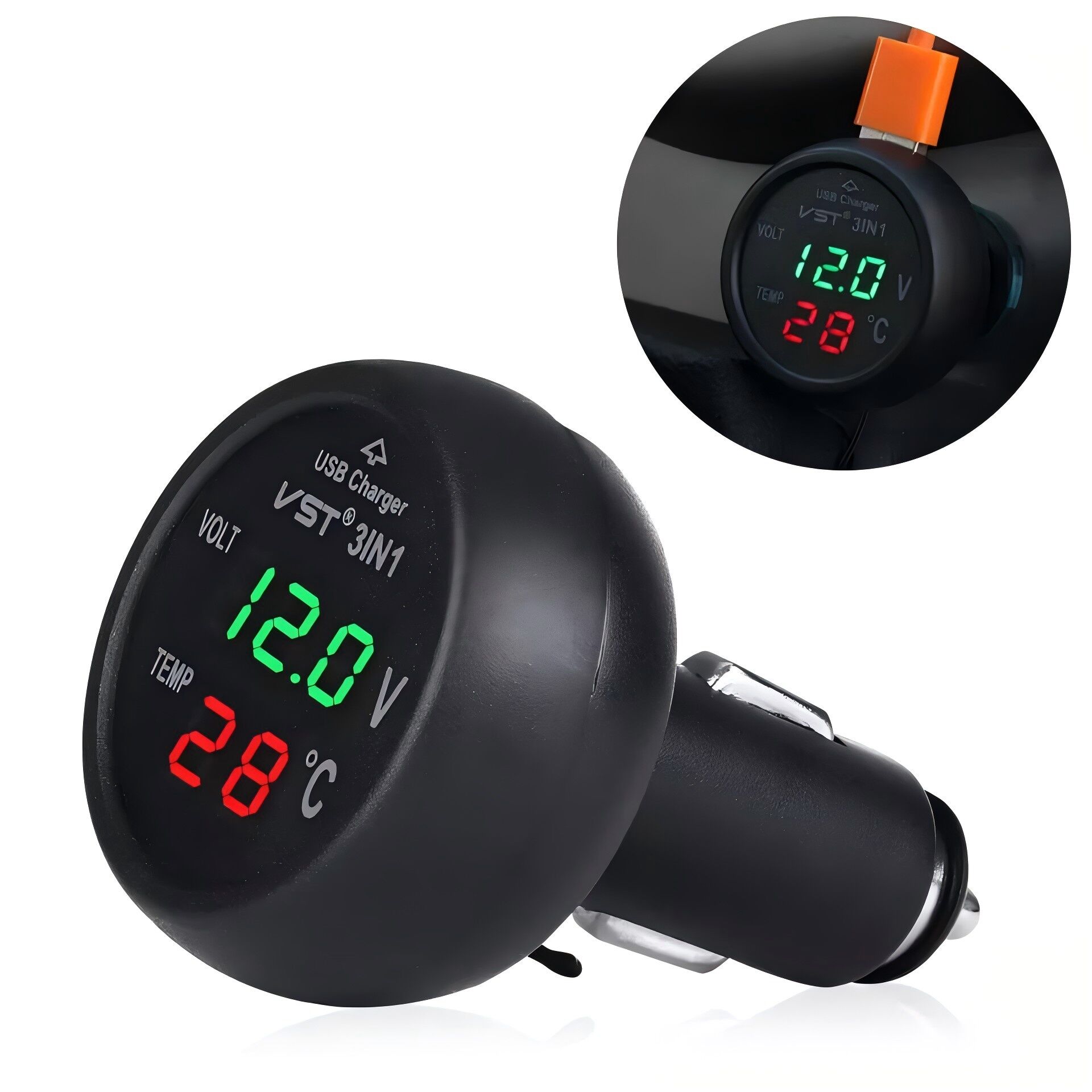 Universal 12V 24V Car Volt Meter Auto LED Digital Voltmeter Gauge